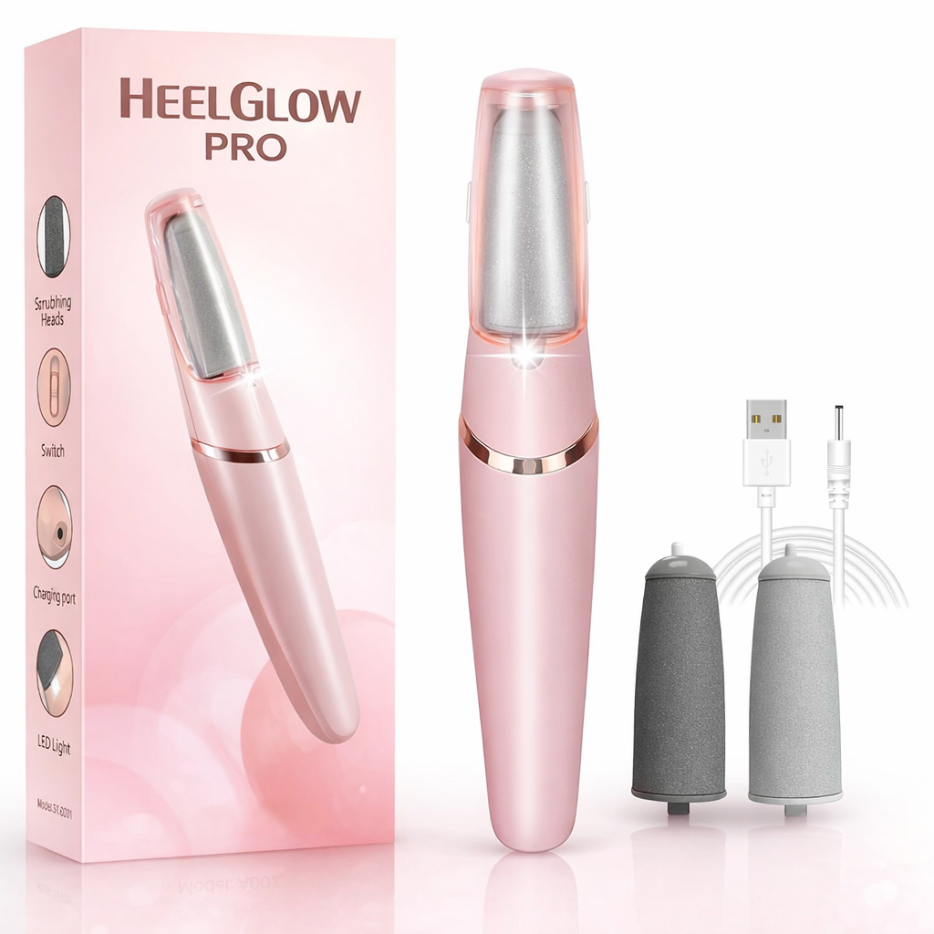 HeelGlow Pro 💖– Rechargeable Electric Callus Remover to Get Silky-Smooth Feet 🌸👣