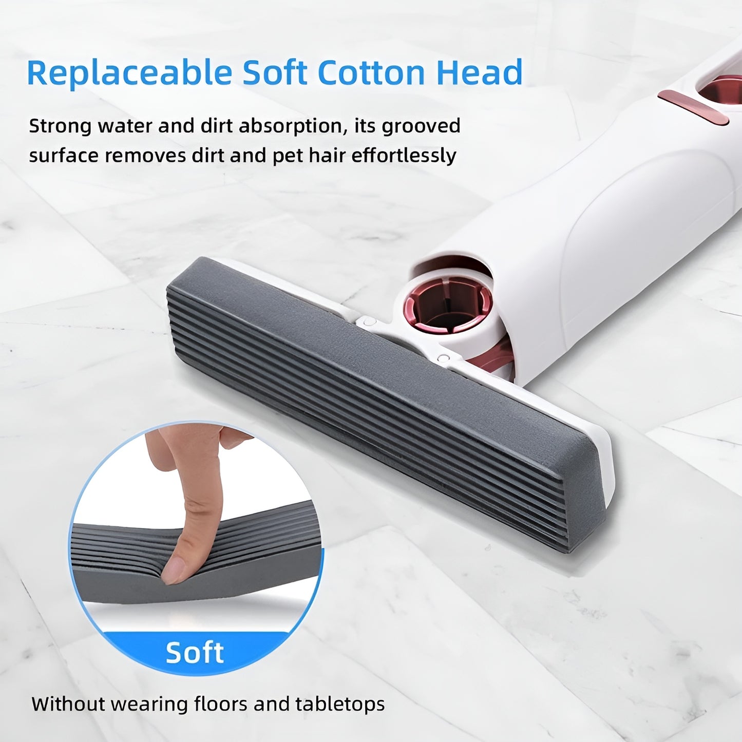 Self Squeezing Mini Mop | Perfect Mop for Kitchen Counters & Tabletops