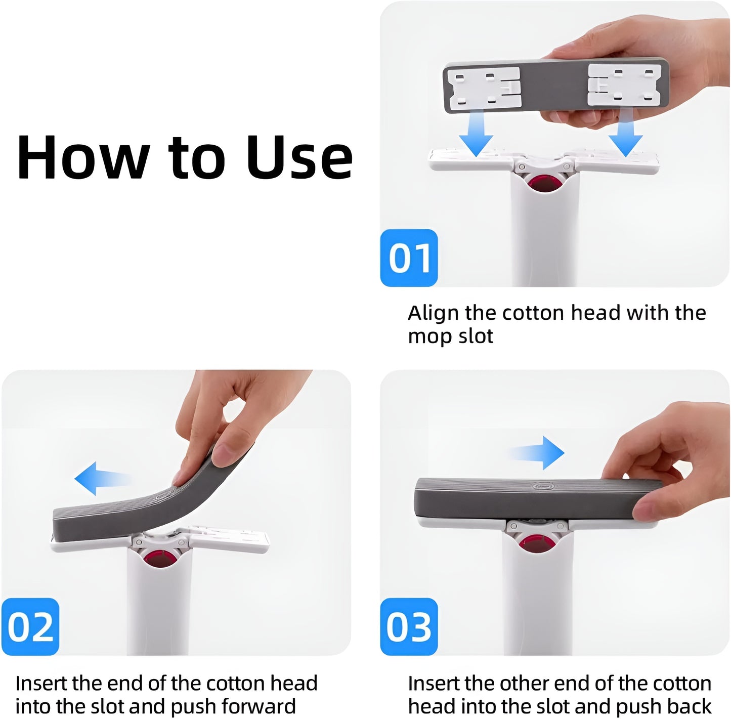 Self Squeezing Mini Mop | Perfect Mop for Kitchen Counters & Tabletops
