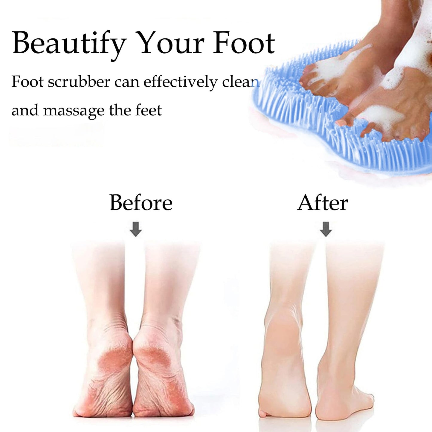 The Silicone Spa Foot ScrubMat - Get Baby-Soft Feet 🌸🦢