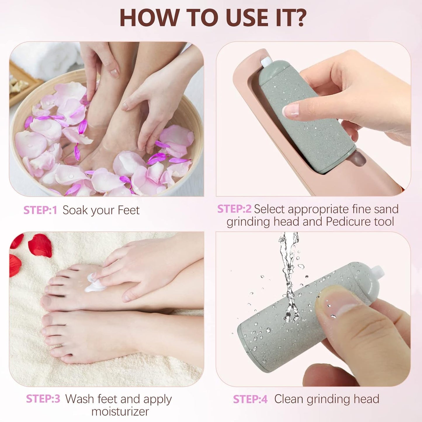 HeelGlow Pro 💖– Rechargeable Electric Callus Remover to Get Silky-Smooth Feet 🌸👣