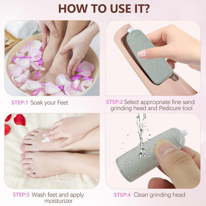 HeelGlow Pro 💖– Rechargeable Electric Callus Remover to Get Silky-Smooth Feet 🌸👣