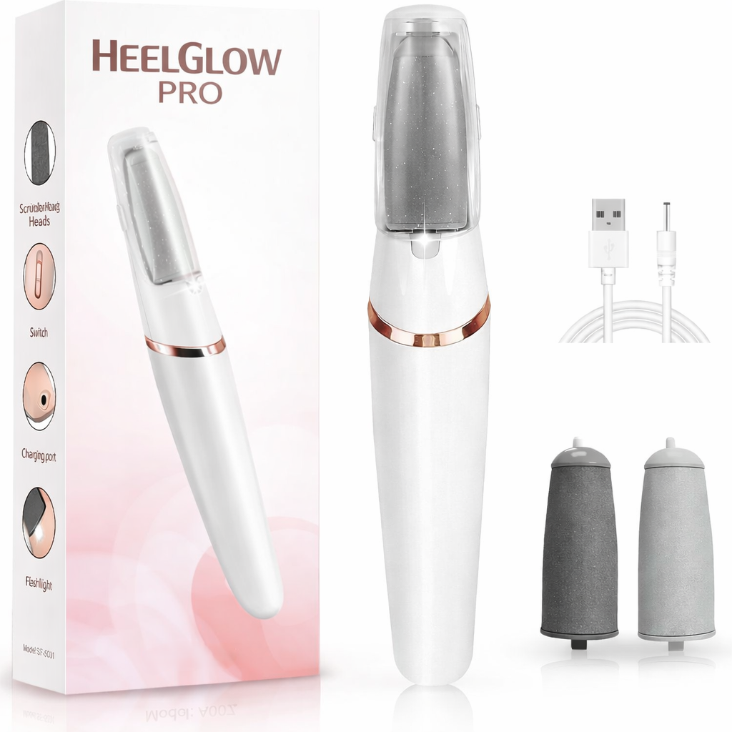 HeelGlow Pro 💖– Rechargeable Electric Callus Remover to Get Silky-Smooth Feet 🌸👣